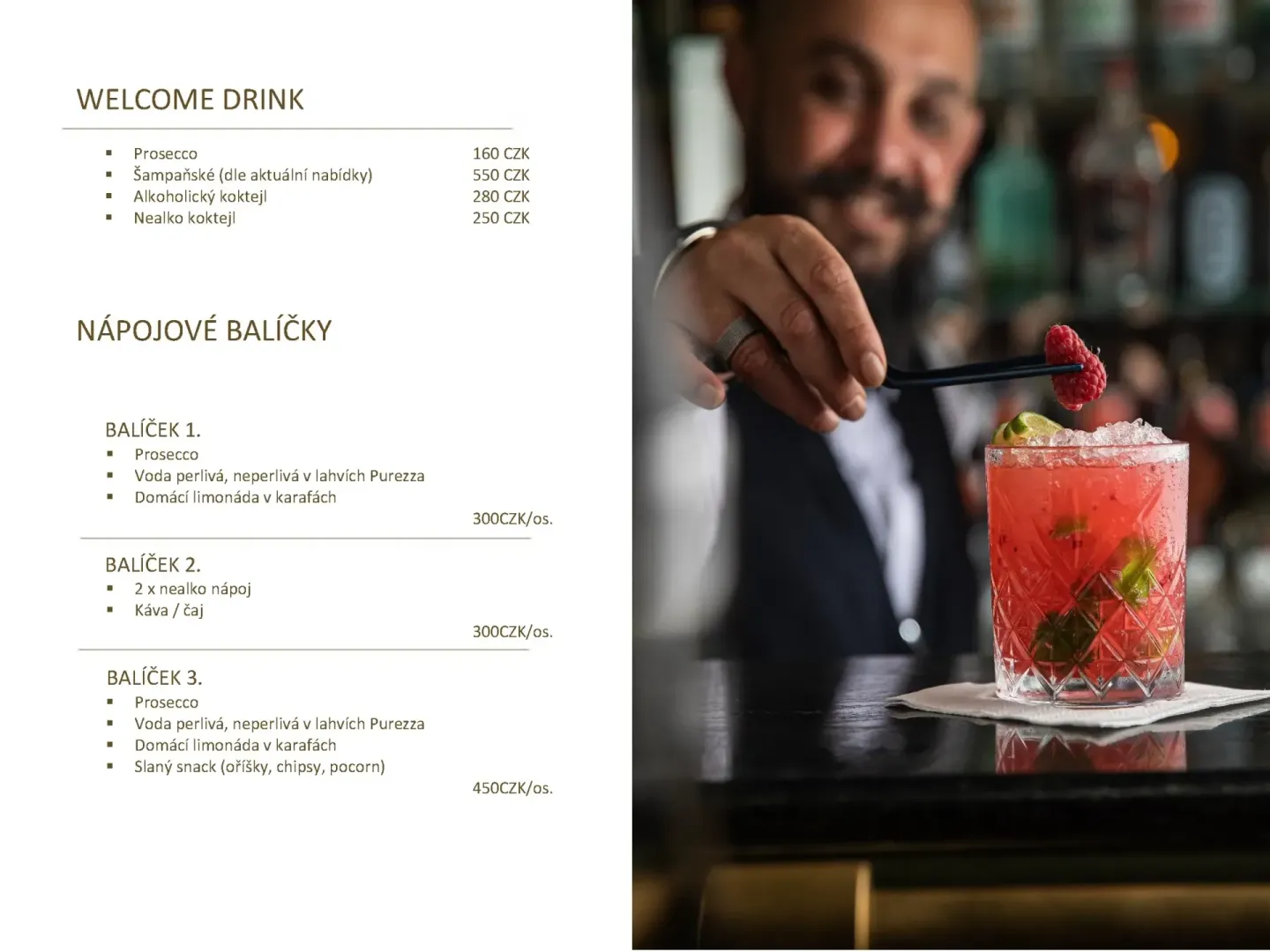 DRUHY MENU PODLE TYPU PROVOZU